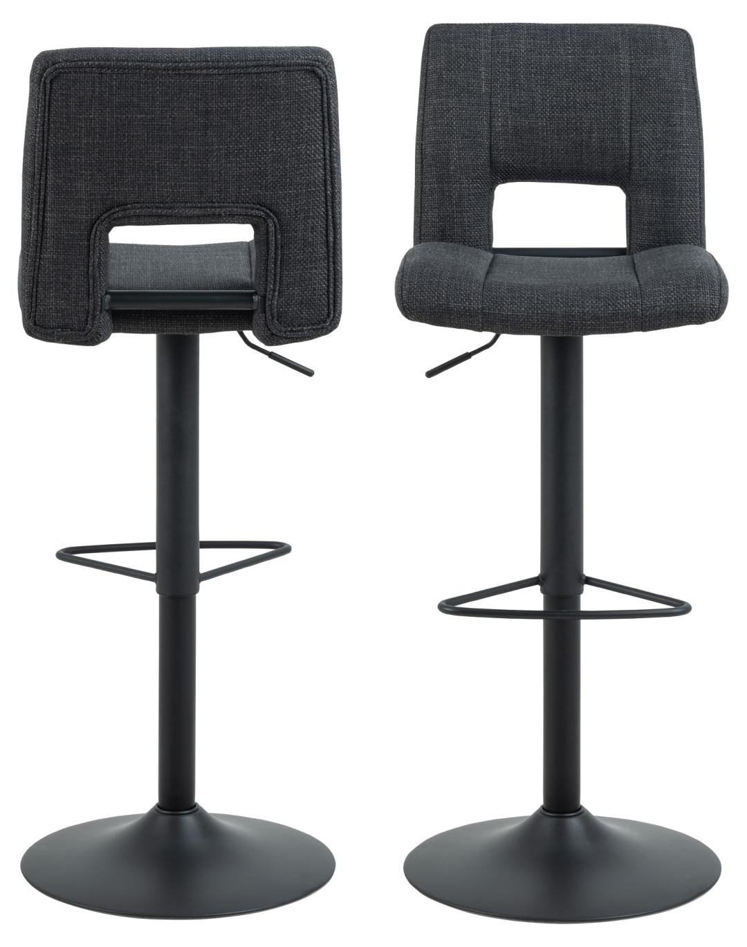 Barkruk Sylvia 8211 Stof Basel Donkergrijs Minimale Bestelling 2 Stuks