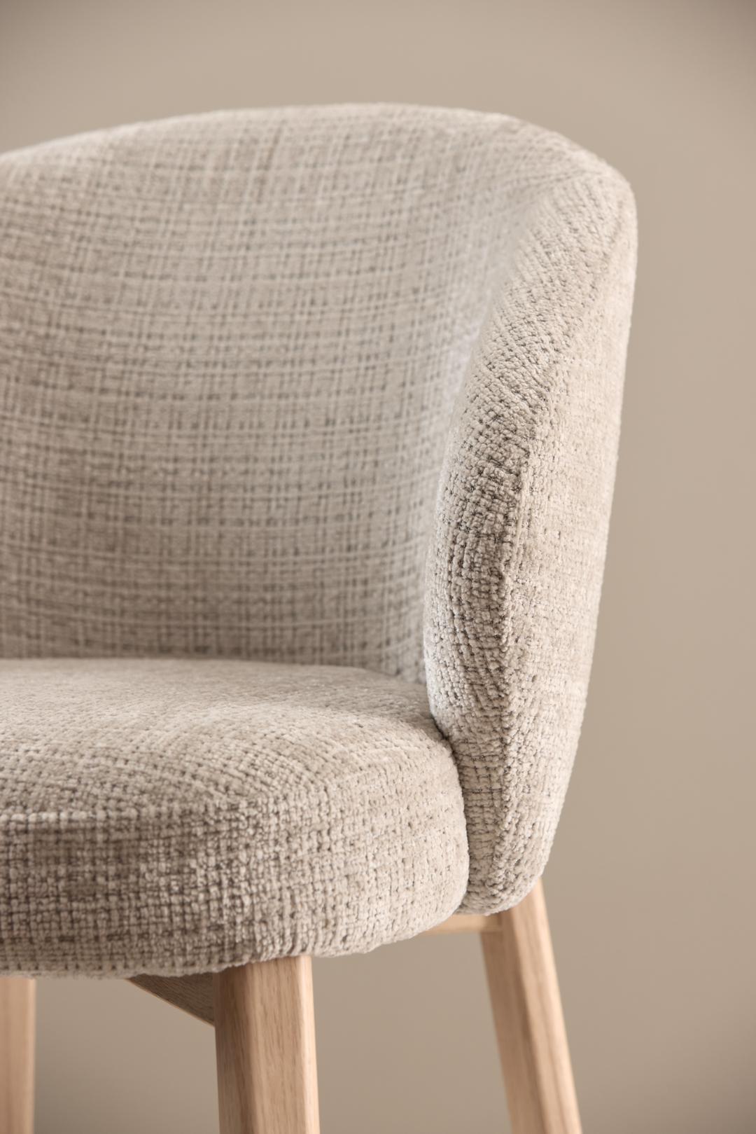 Eetkamerstoel Darlene 8211 Stof Juto Beige 8211 Eikenhout Minimale Bestelling 2 Stuks Eetkamerstoel Darlene 8211 Stof Juto Beige 8211 Eikenhout Minimale Bestelling 2 Stuks