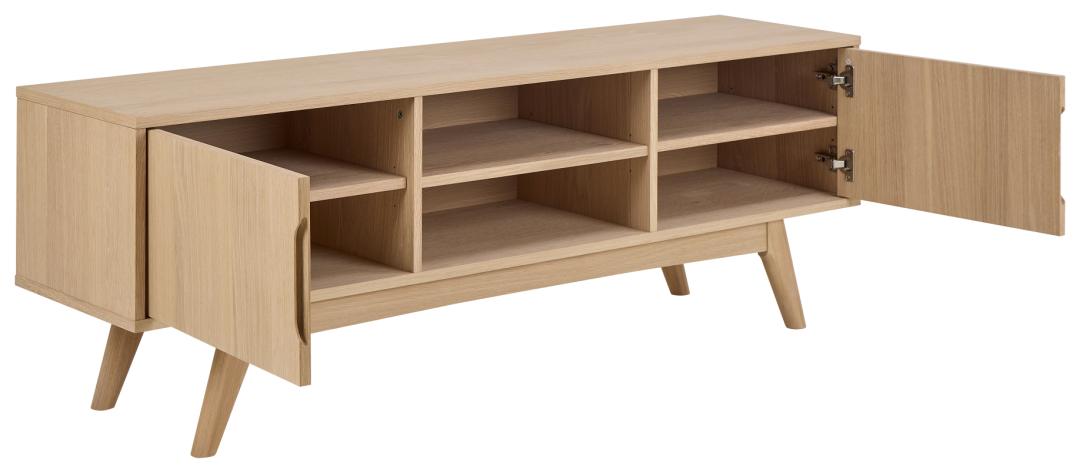 Tv Dressoir Marte 8211 Wit Geolied Eikenfineer