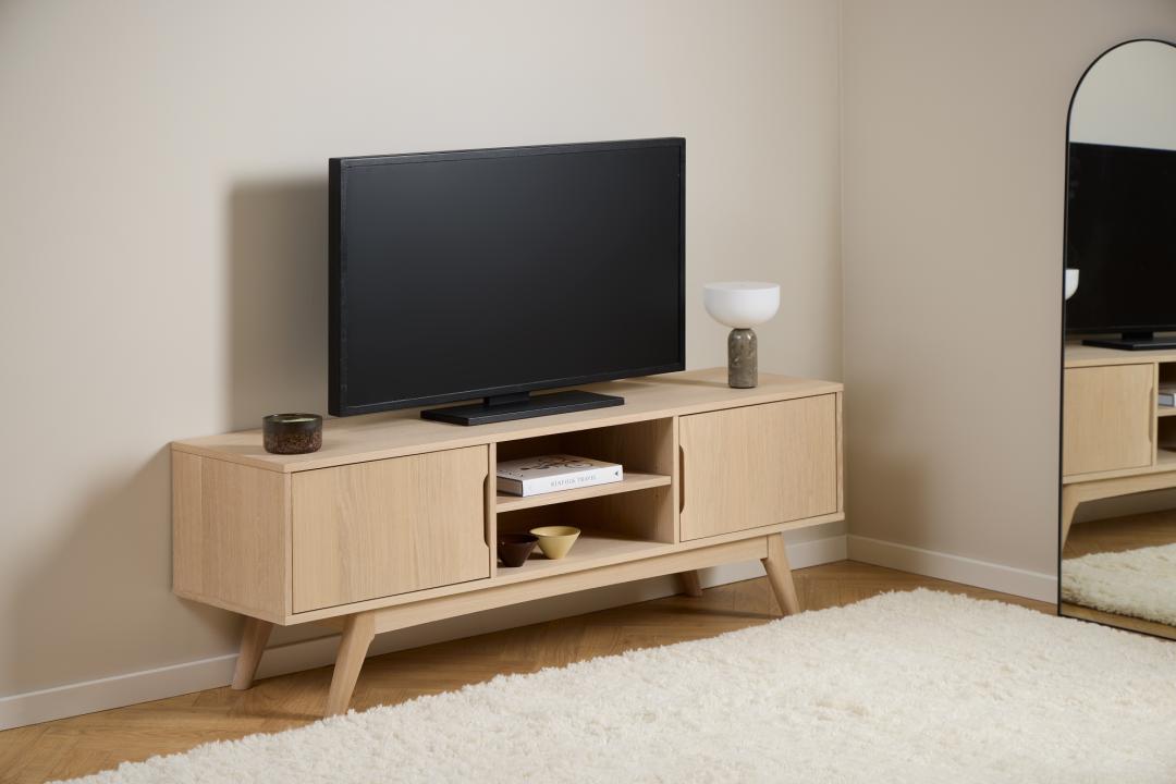 Tv Dressoir Marte 8211 Wit Geolied Eikenfineer