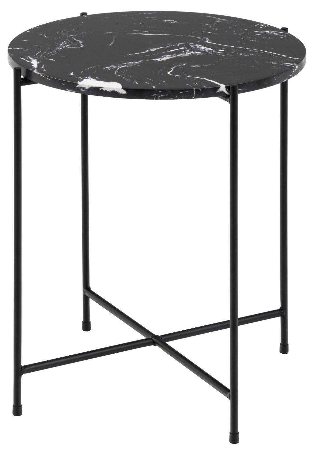 Bijzettafel Avila 8211 Zwart Marmer Blad 8211 Metaal