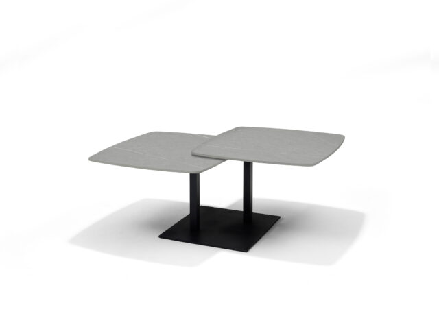 Salontafel Gemini 8211 Grijs Marmer Deckstone 8211 2 Bladen Schuifbaar