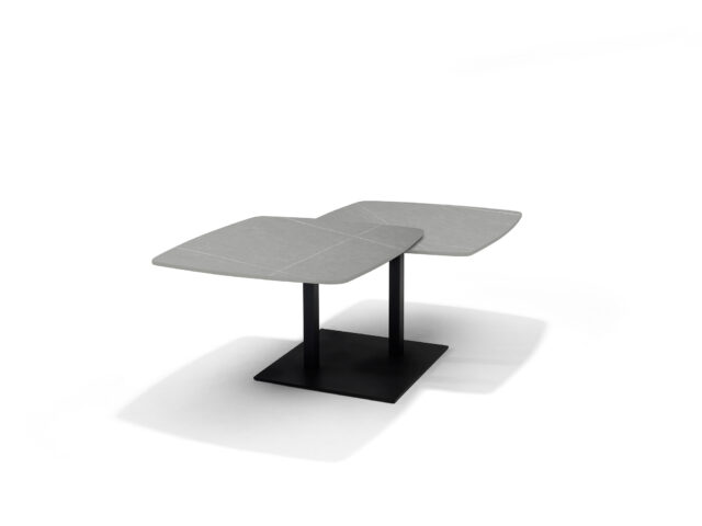 Salontafel Gemini 8211 Grijs Marmer Deckstone 8211 2 Bladen Schuifbaar