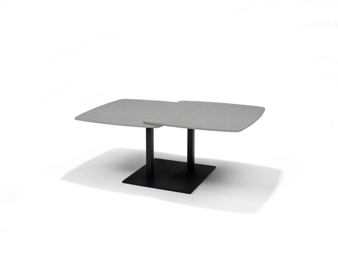 Salontafel Gemini 8211 Grijs Marmer Deckstone 8211 2 Bladen Schuifbaar