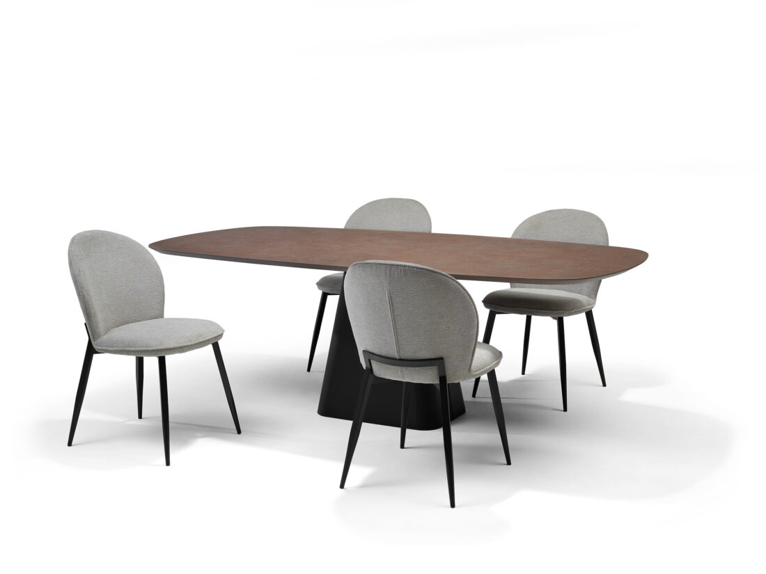 Eetkamertafel Basis Deens 8211 Hpl1 Ferro Brons Tm05 8211 Ovaal 8211 240 215 110 Cm