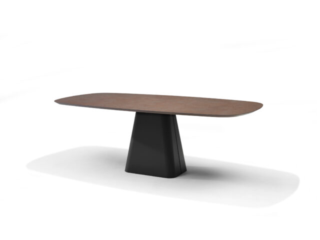 Eetkamertafel Basis Deens 8211 Hpl1 Ferro Brons Tm05 8211 Ovaal 8211 240 215 110 Cm