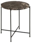 Bijzettafel Avila - Bruin marmer melamine - Metaal