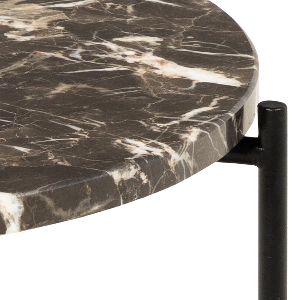 Bijzettafel Avila 8211 Bruin Marmer Melamine 8211 Metaal