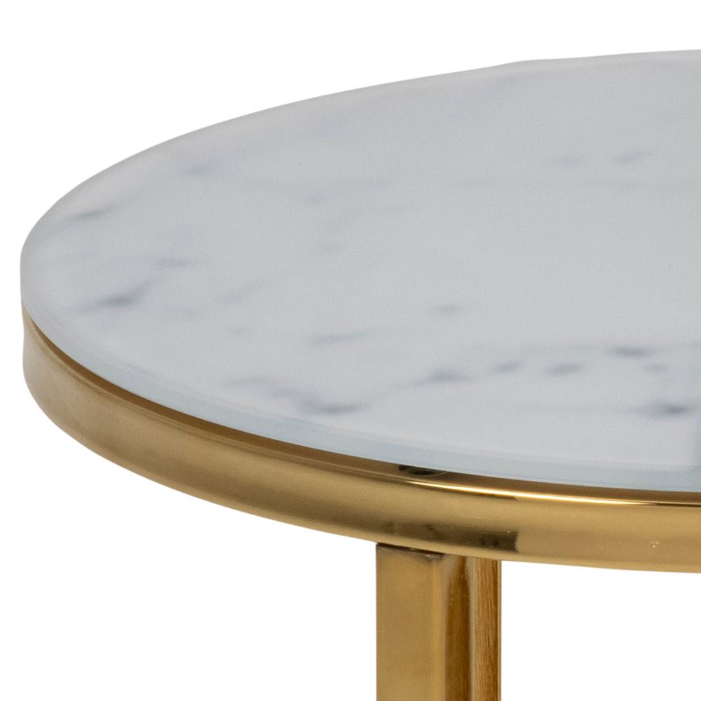 Salontafel Alisma 8211 Wit Marmer 8211 Metaal 8211 Set Van 2 Salontafel Alisma 8211 Wit Marmer 8211 Metaal 8211 Set Van 2
