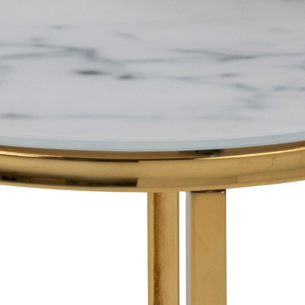 Salontafel Alisma 8211 Wit Marmer 8211 Metaal 8211 Set Van 2 Salontafel Alisma 8211 Wit Marmer 8211 Metaal 8211 Set Van 2