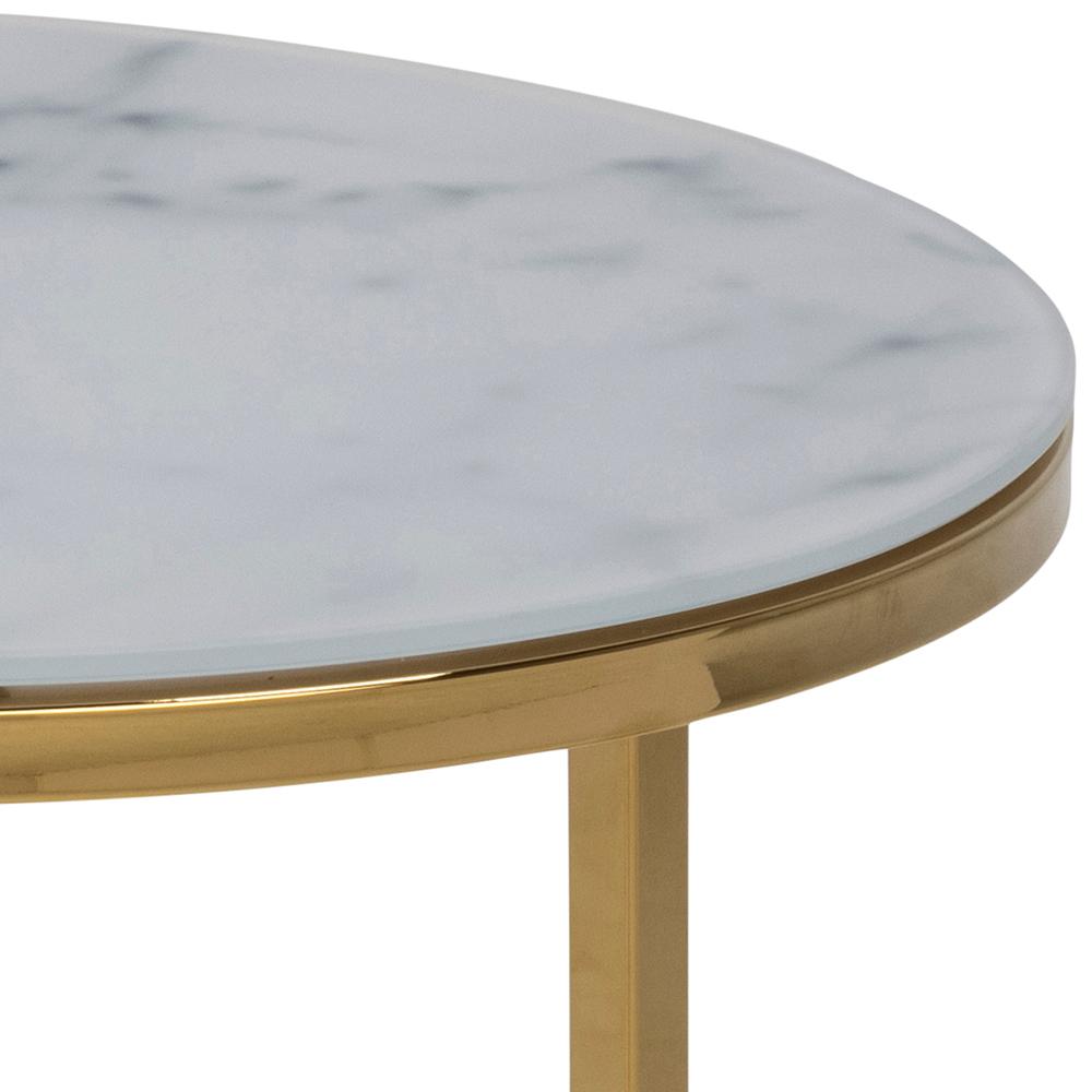Salontafel Alisma 8211 Wit Marmer 8211 Metaal 8211 Set Van 2 Salontafel Alisma 8211 Wit Marmer 8211 Metaal 8211 Set Van 2