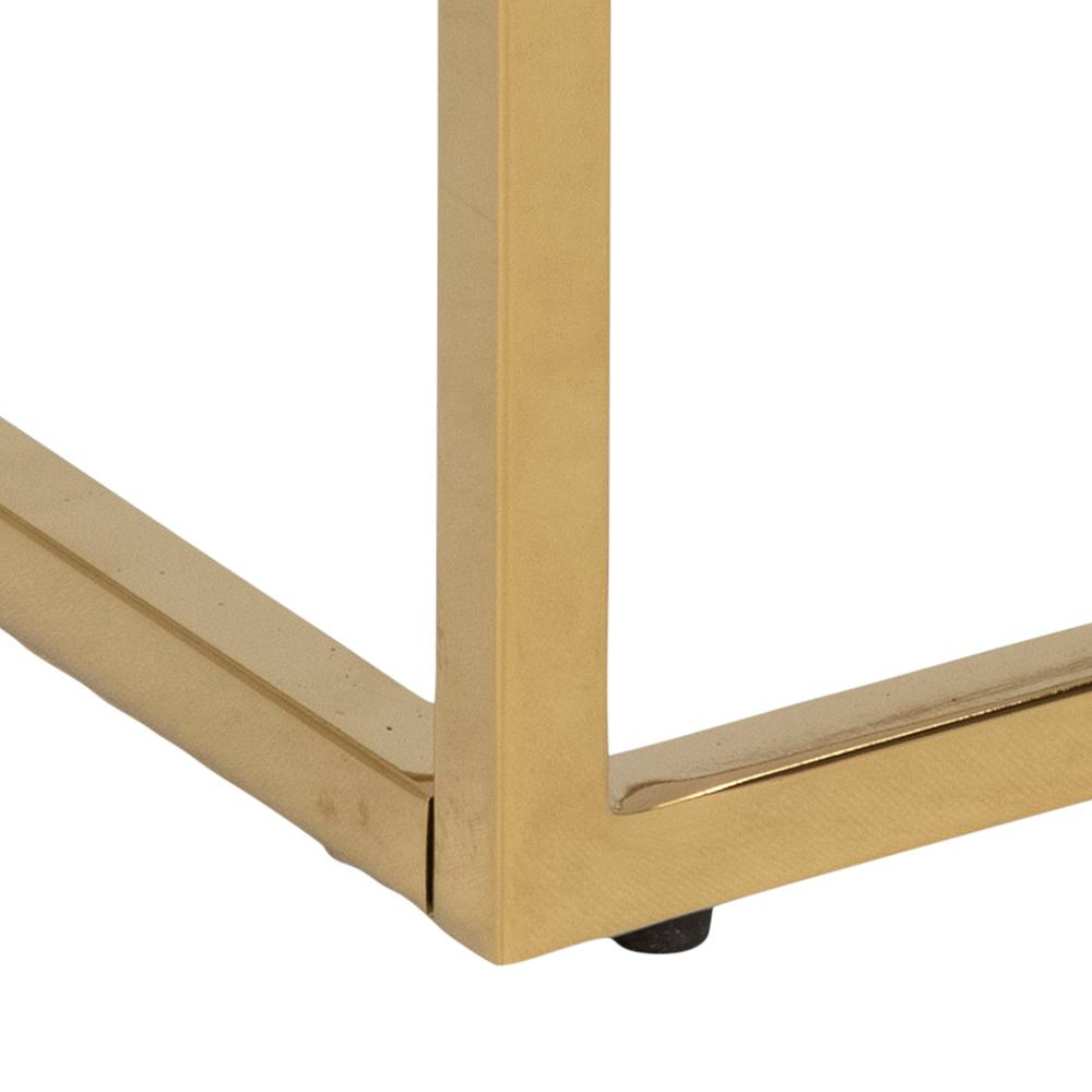 Nachtkastje Alisma 8211 Wit Marmer Blad 8211 Goud Metaal
