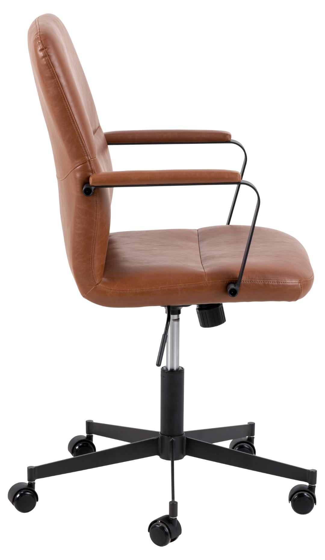 Bureaustoel Flora 8211 Pu Vintage Brandy 8211 Verstelbaar