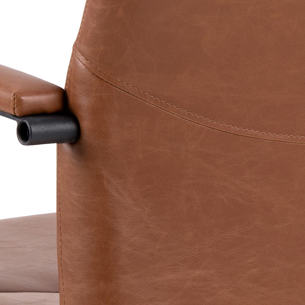 Bureaustoel Flora 8211 Pu Vintage Brandy 8211 Verstelbaar
