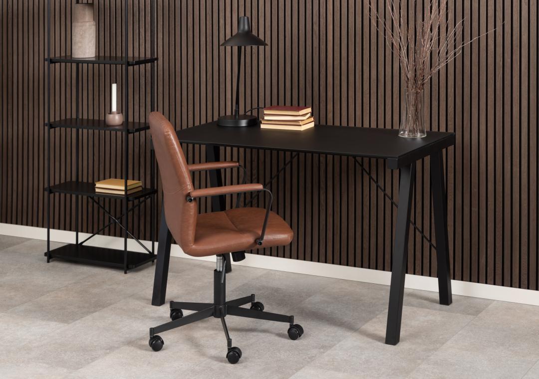 Bureaustoel Flora 8211 Pu Vintage Brandy 8211 Verstelbaar