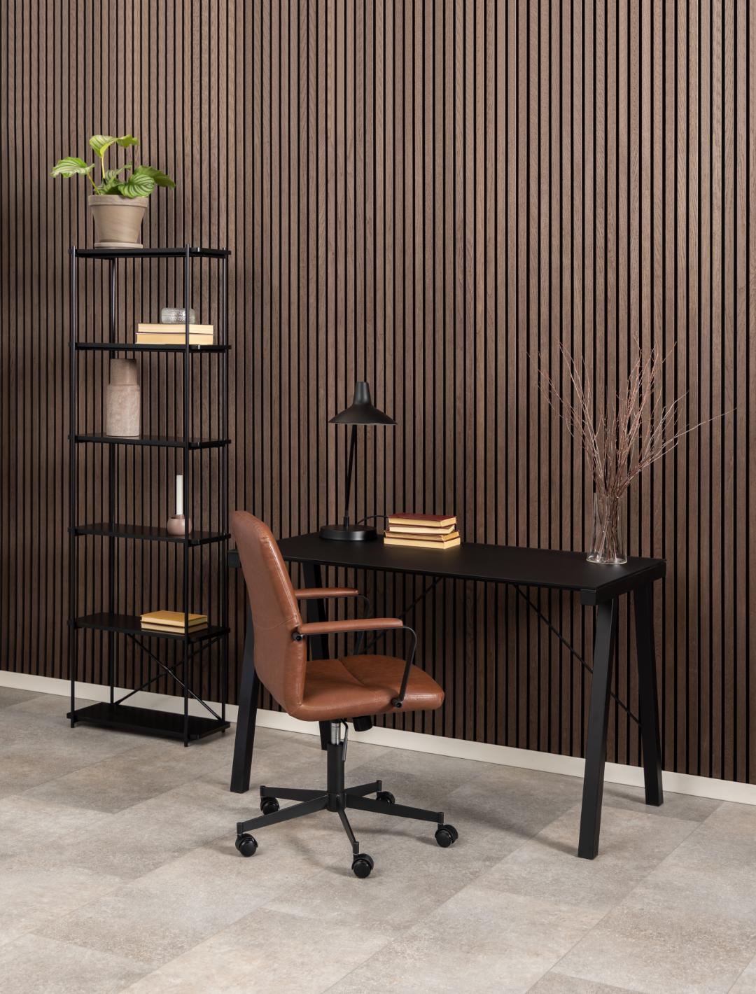 Bureaustoel Flora 8211 Pu Vintage Brandy 8211 Verstelbaar