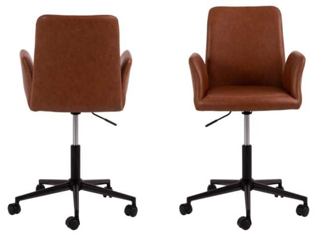 Bureaustoel Naya 8211 Pu Retro Brandy 8211 Verstelbaar