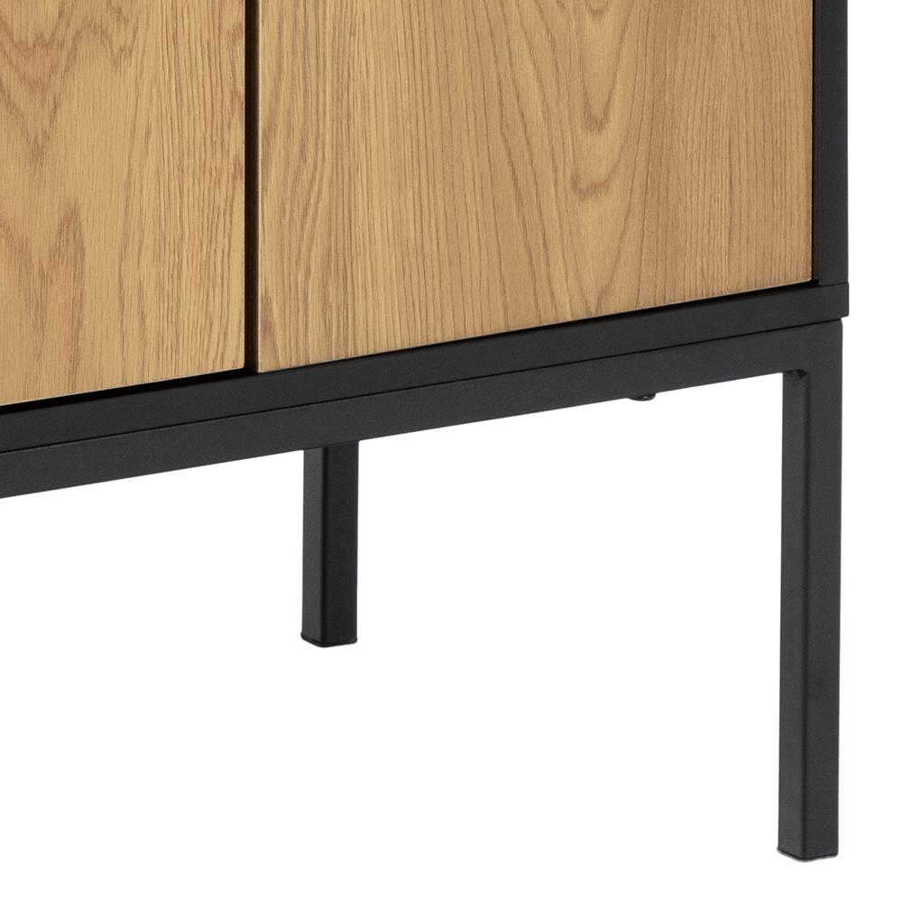 Dressoir Seaford 8211 Zwart Mdf 8211 Eiken Melamine 8211 Metaal