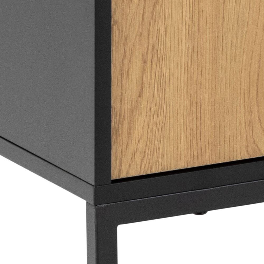 Dressoir Seaford 8211 Zwart Mdf 8211 Eiken Melamine 8211 Metaal
