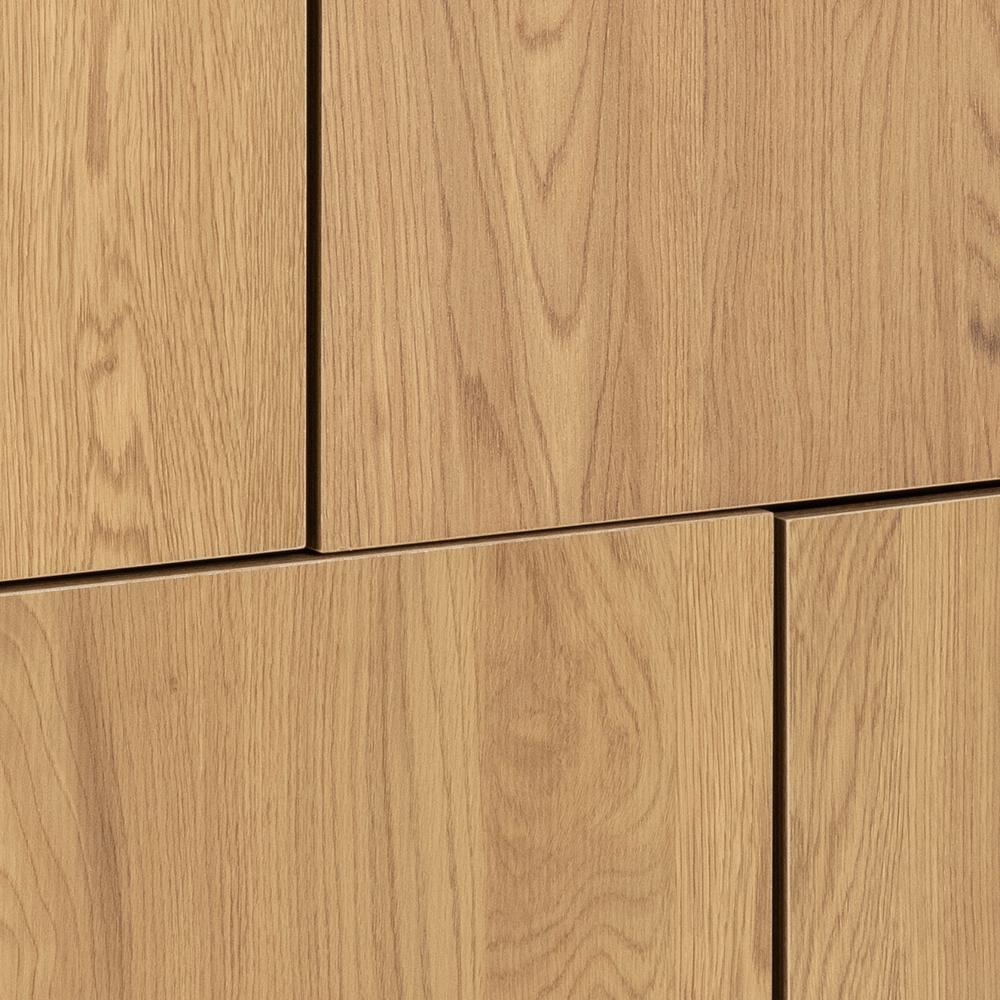 Dressoir Seaford 8211 Zwart Mdf 8211 Eiken Melamine 8211 Metaal