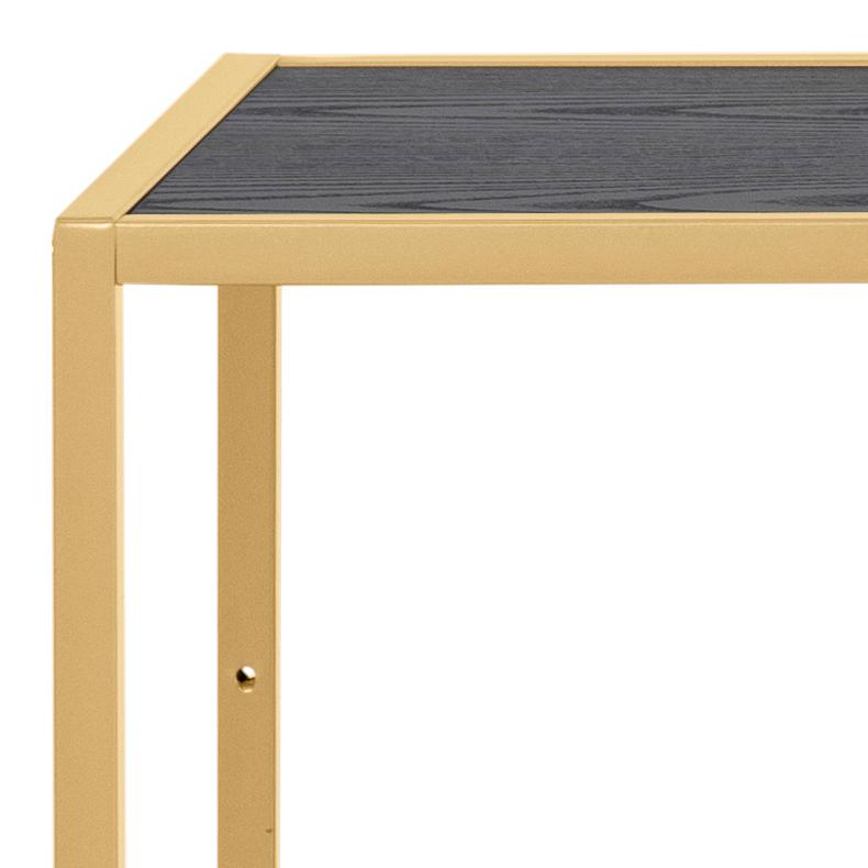 Boekenkast Seaford 8211 Gouden Poeder Gecoate Stalen Frame 8211 Zwart Melamine Boekenkast Seaford 8211 Gouden Poeder Gecoate Stalen Frame 8211 Zwart Melamine