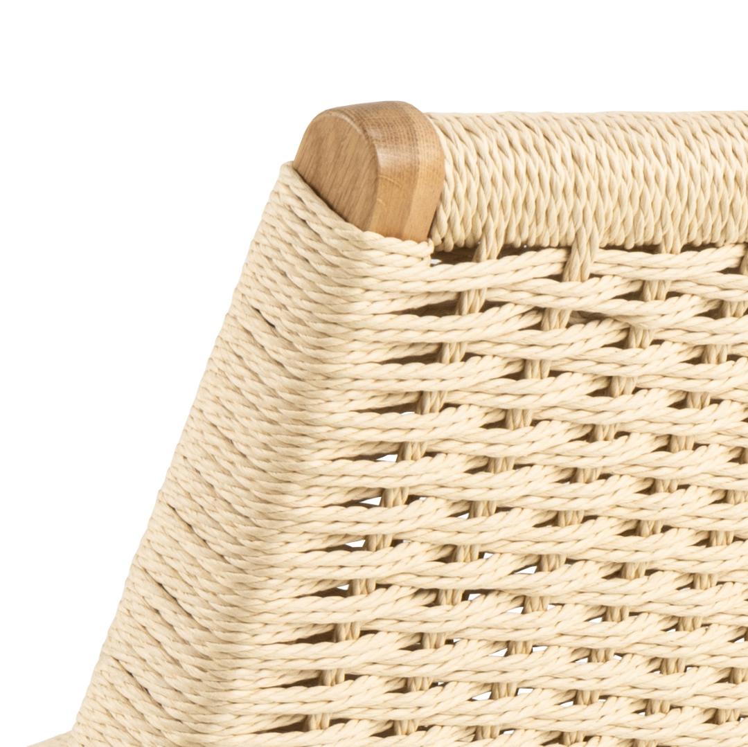 Loungestoel Carson 8211 Beige Vlechten 8211 Eiken Gelakt Loungestoel Carson 8211 Beige Vlechten 8211 Eiken Gelakt