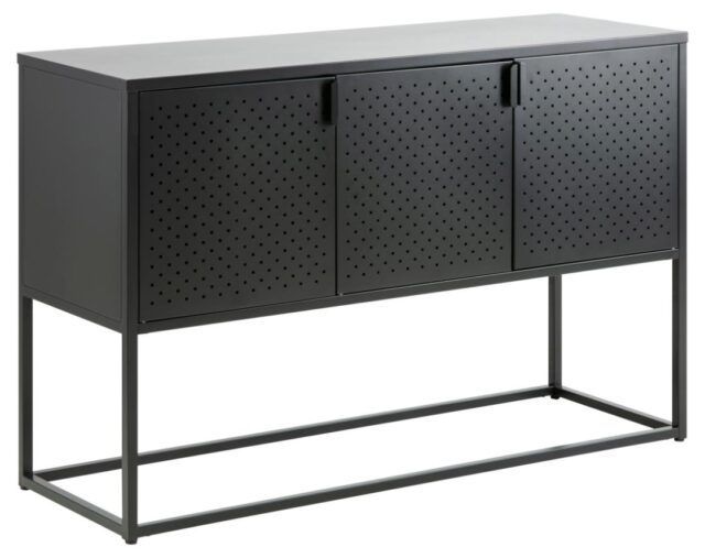 Dressoir Newton 8211 Mat Zwart Metaal 8211 Gaas