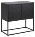 Dressoir Newton - Mat zwart metaal - Gaas