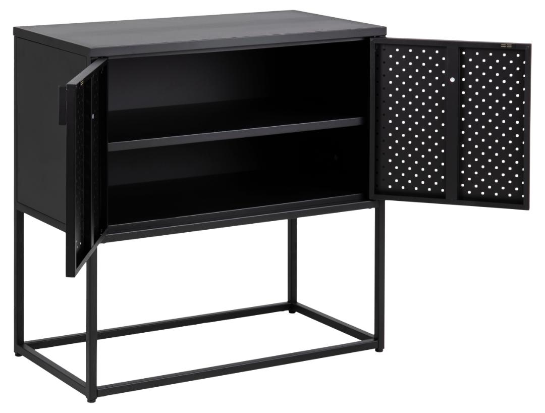 Dressoir Newton 8211 Mat Zwart Metaal 8211 Gaas