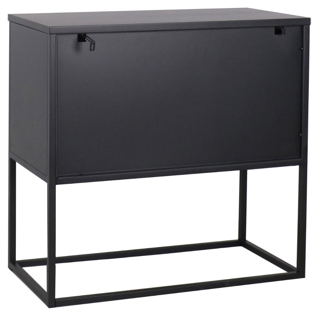 Dressoir Newton 8211 Mat Zwart Metaal 8211 Gaas