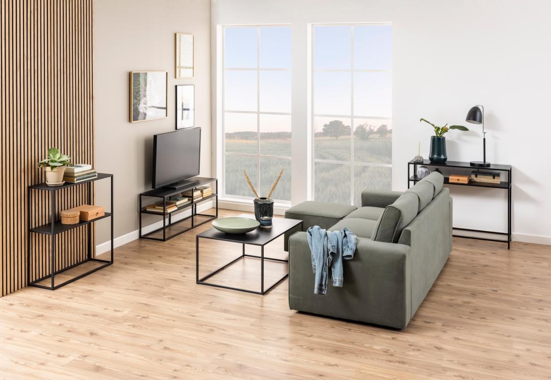 Tv Dressoir Newton 8211 Mat Zwart Gepoedercoat Metaal