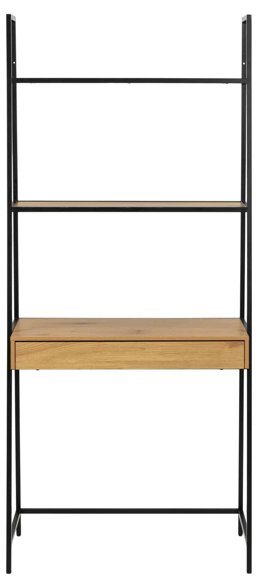 Boekenkast Seaford 8211 Mat Wild Eiken Melamine 8211 Metaal