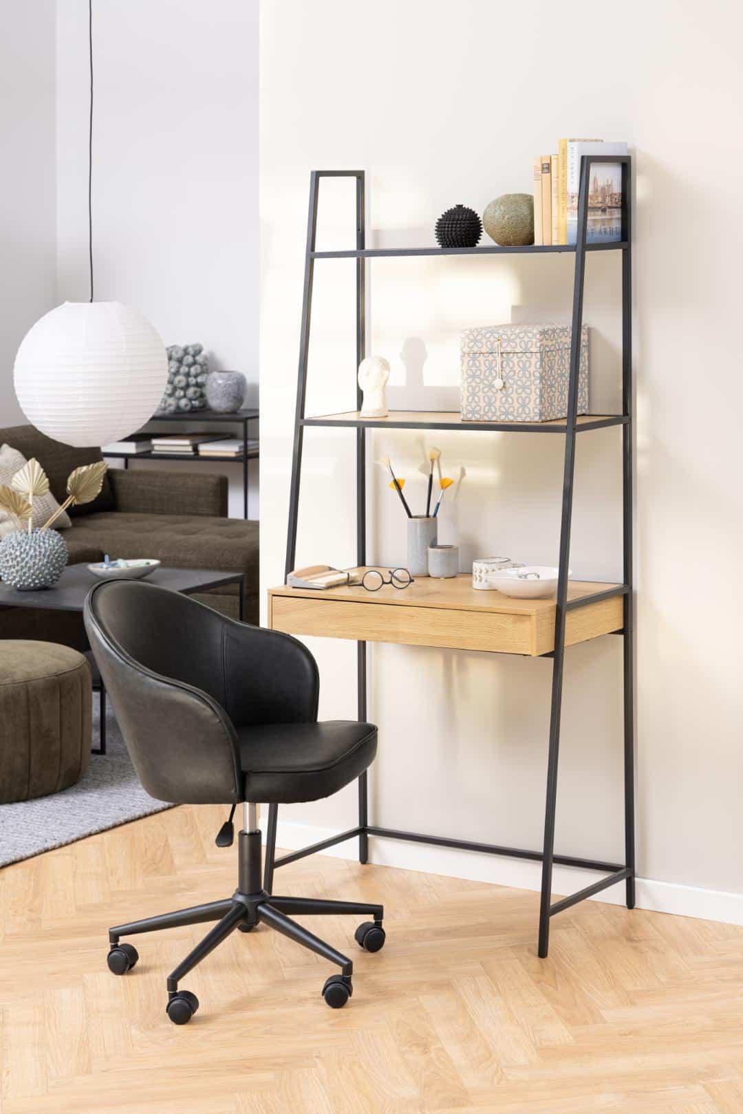 Boekenkast Seaford 8211 Mat Wild Eiken Melamine 8211 Metaal