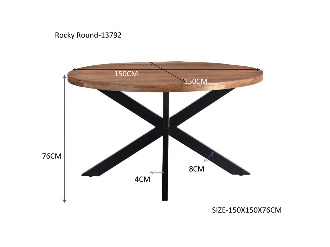 Eetkamertafel Rocky 8211 Mangohout 8211 Staal 8211 Spinpoot 8211 150 Cm Eetkamertafel Rocky 8211 Mangohout 8211 Staal 8211 Spinpoot 8211 150 Cm