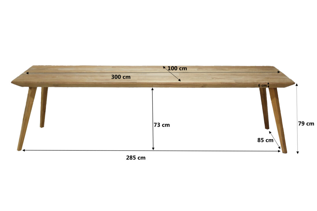 Eetkamertafel Tomar 8211 Teakhout 8211 300 Cm Eetkamertafel Tomar 8211 Teakhout 8211 300 Cm