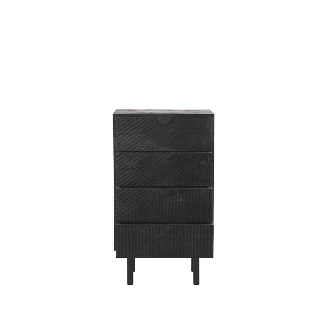Ladekast Cotia 8211 Zwart Mangohout 8211 Metaal
