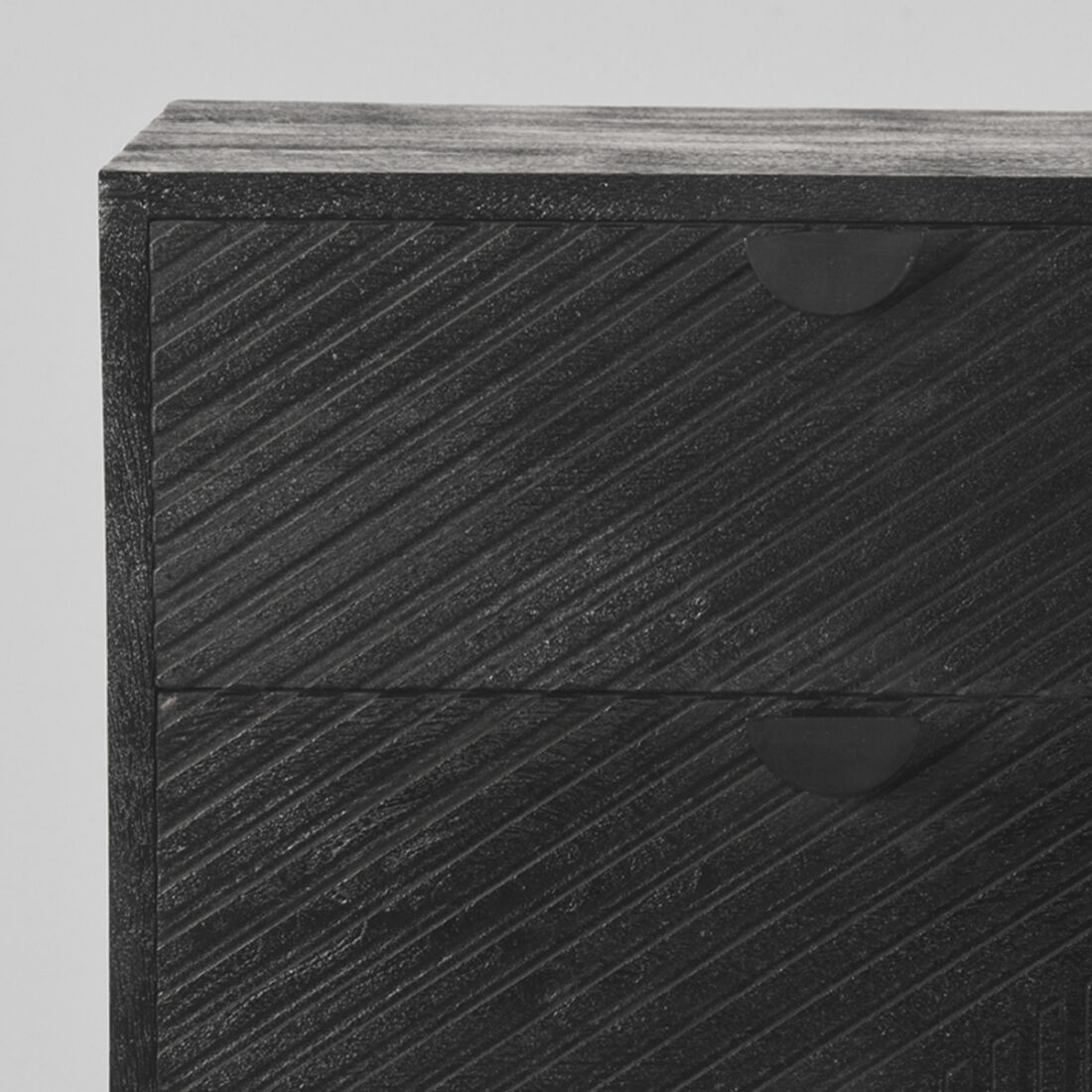 Ladekast Cotia 8211 Zwart Mangohout 8211 Metaal