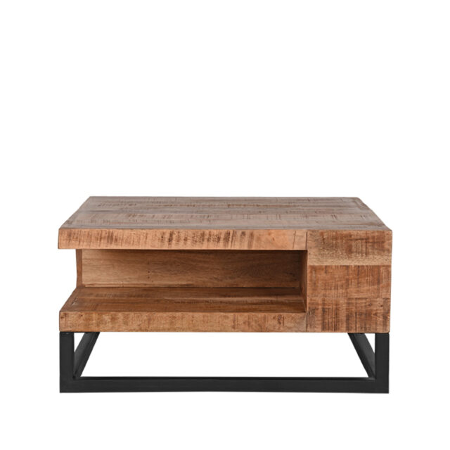 Salontafel Cube 8211 Mangohout Ruw 8211 Metaal