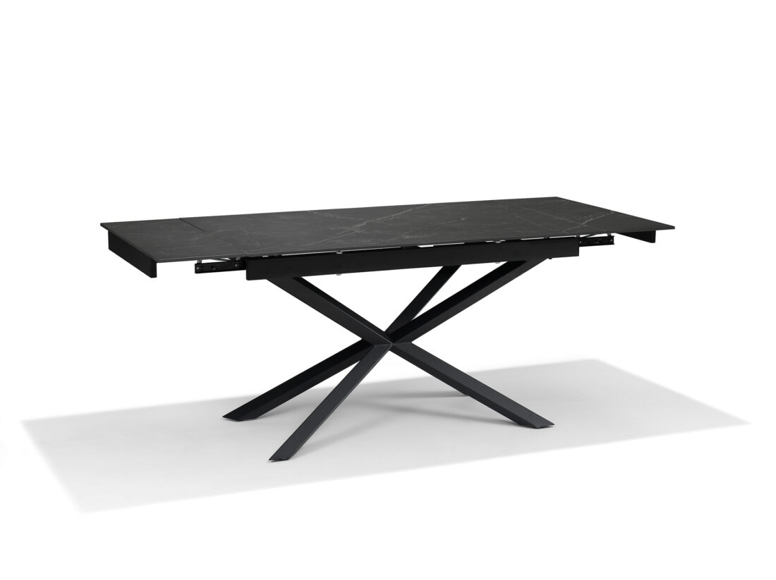 Eetkamertafel Reno 8211 Zwart Deckstone 8211 136 196 215 90 Cm 8211 Uitschuifbaar Eetkamertafel Reno 8211 Zwart Deckstone 8211 136 196 215 90 Cm 8211 Uitschuifbaar