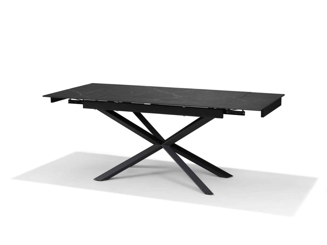 Eetkamertafel Reno 8211 Zwart Deckstone 8211 136 196 215 90 Cm 8211 Uitschuifbaar Eetkamertafel Reno 8211 Zwart Deckstone 8211 136 196 215 90 Cm 8211 Uitschuifbaar