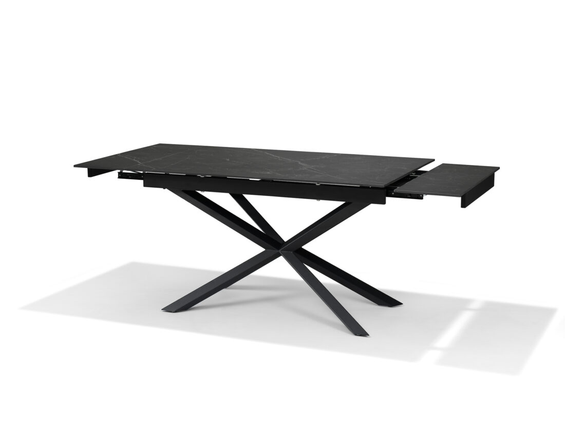 Eetkamertafel Reno 8211 Zwart Deckstone 8211 136 196 215 90 Cm 8211 Uitschuifbaar Eetkamertafel Reno 8211 Zwart Deckstone 8211 136 196 215 90 Cm 8211 Uitschuifbaar