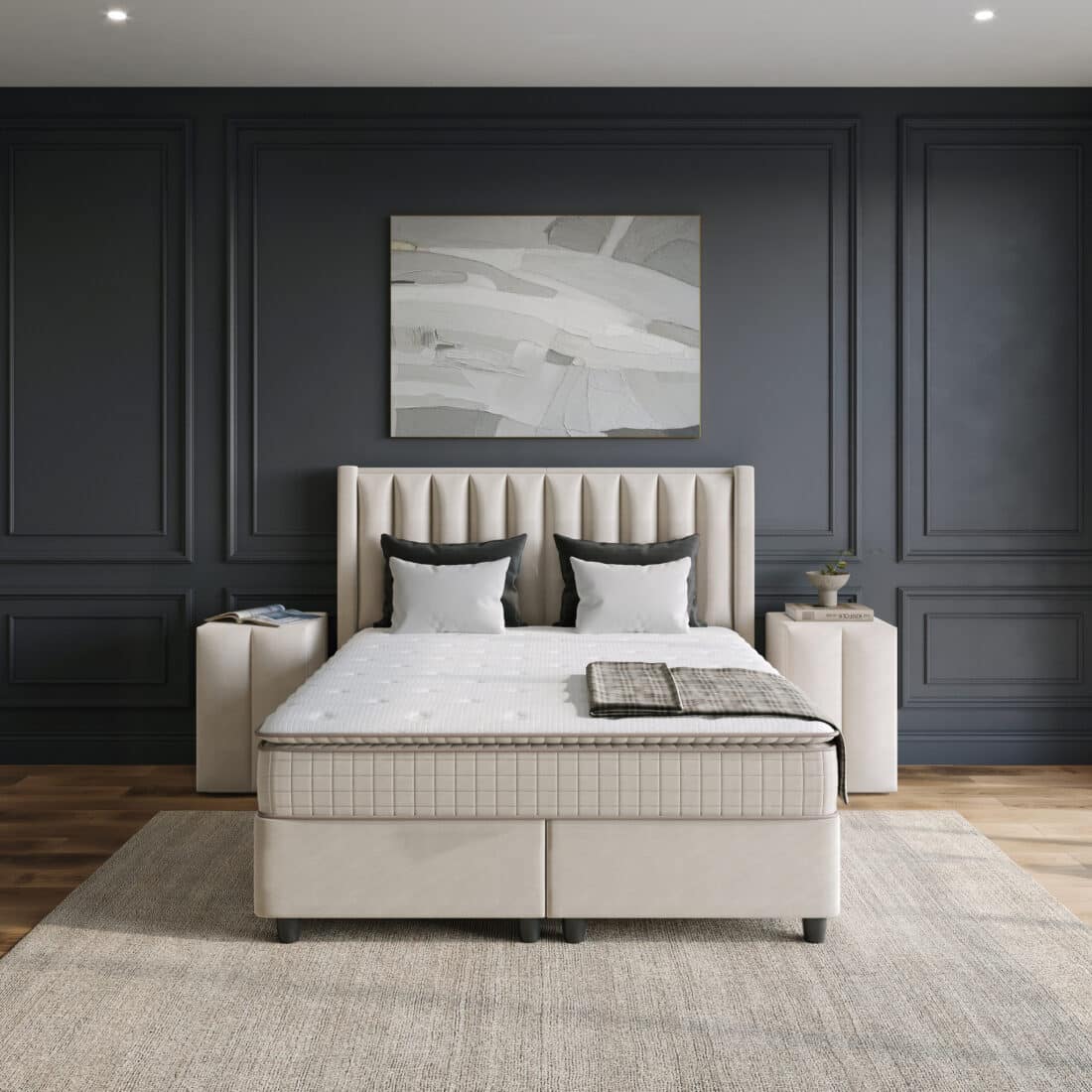 Opbergboxspring Blackpearl 8211 Stof Beige 8211 90 215 200 Cm Opbergboxspring Blackpearl 8211 Stof Beige 8211 90 215 200 Cm