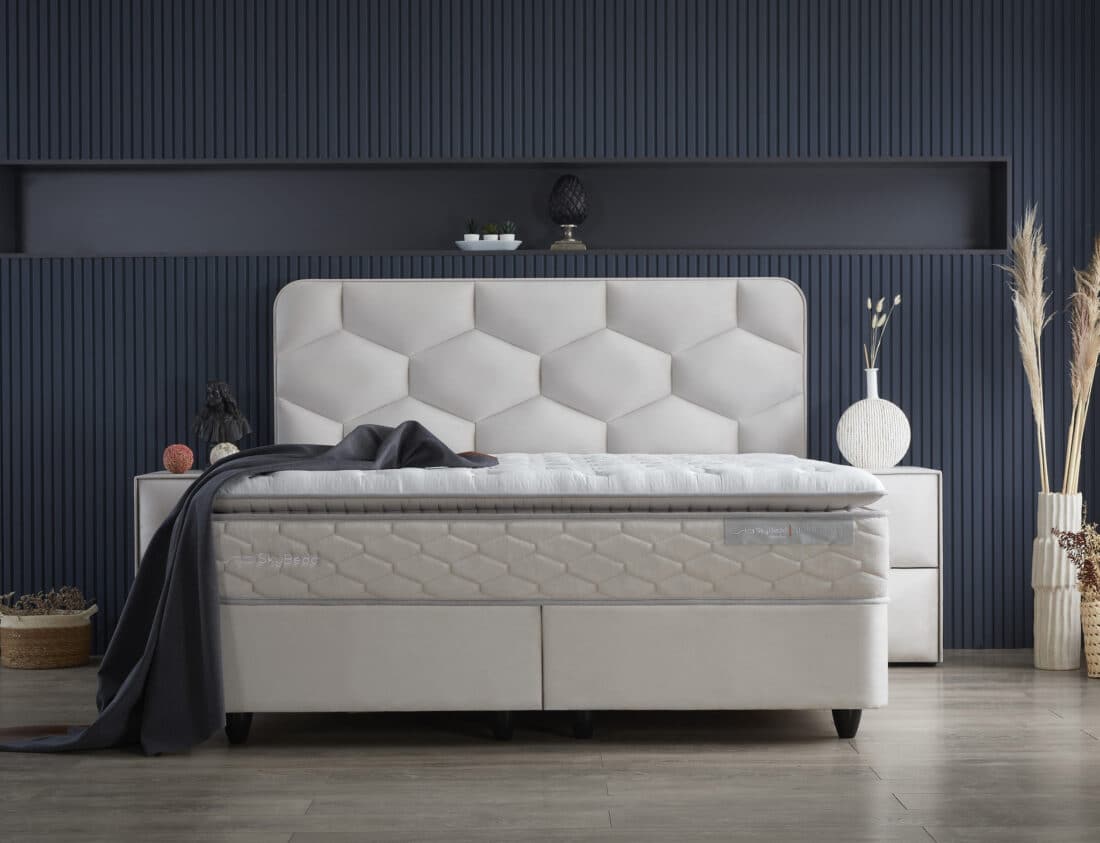 Opbergboxspring Dolcebedd 8211 Stof Beige 8211 180 215 200 Cm