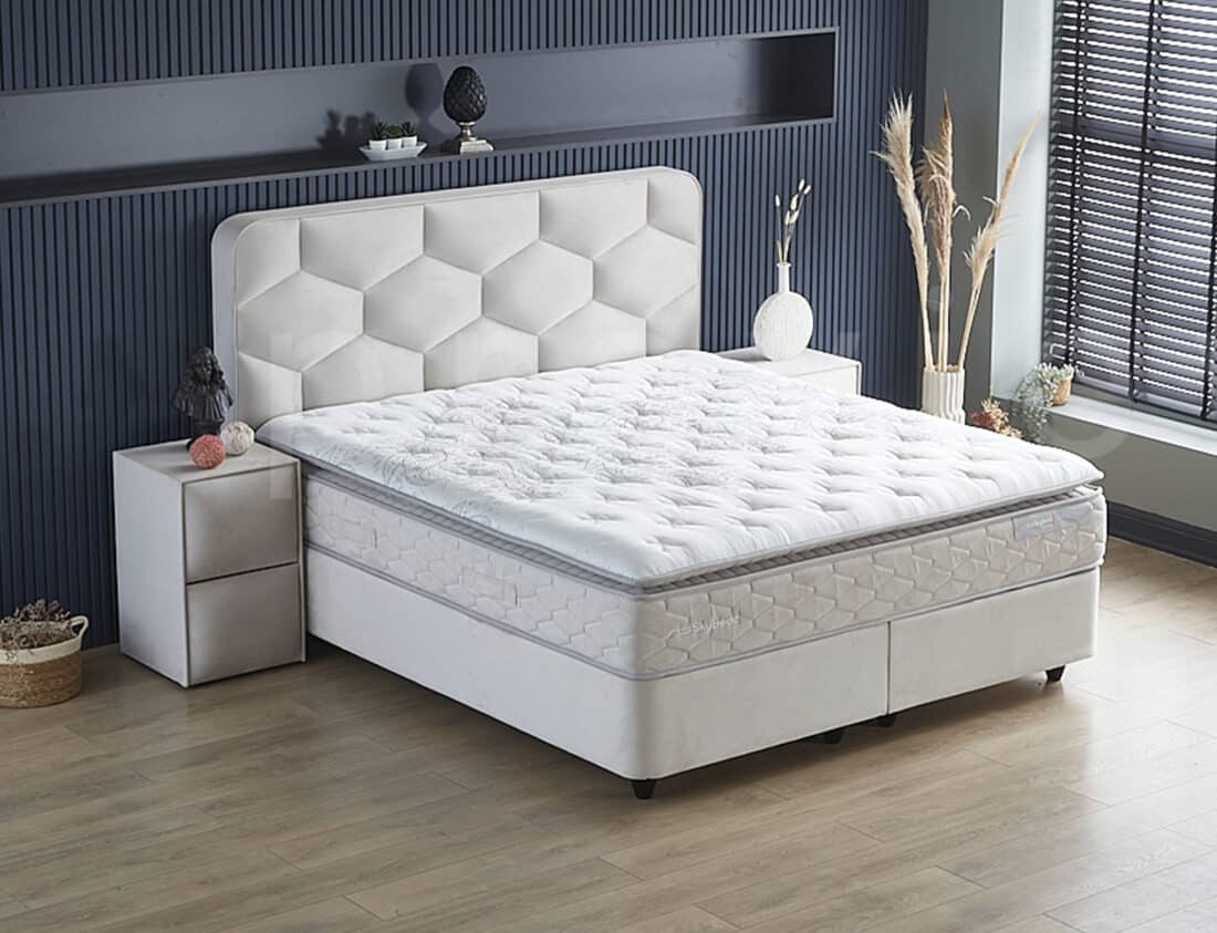 Opbergboxspring Dolcebedd 8211 Stof Beige 8211 180 215 200 Cm