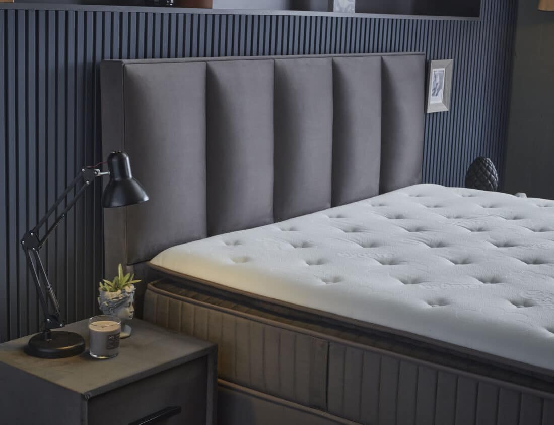 Opbergboxspring Birdybedd 8211 Antraciet Velvet 8211 140 215 200 Cm