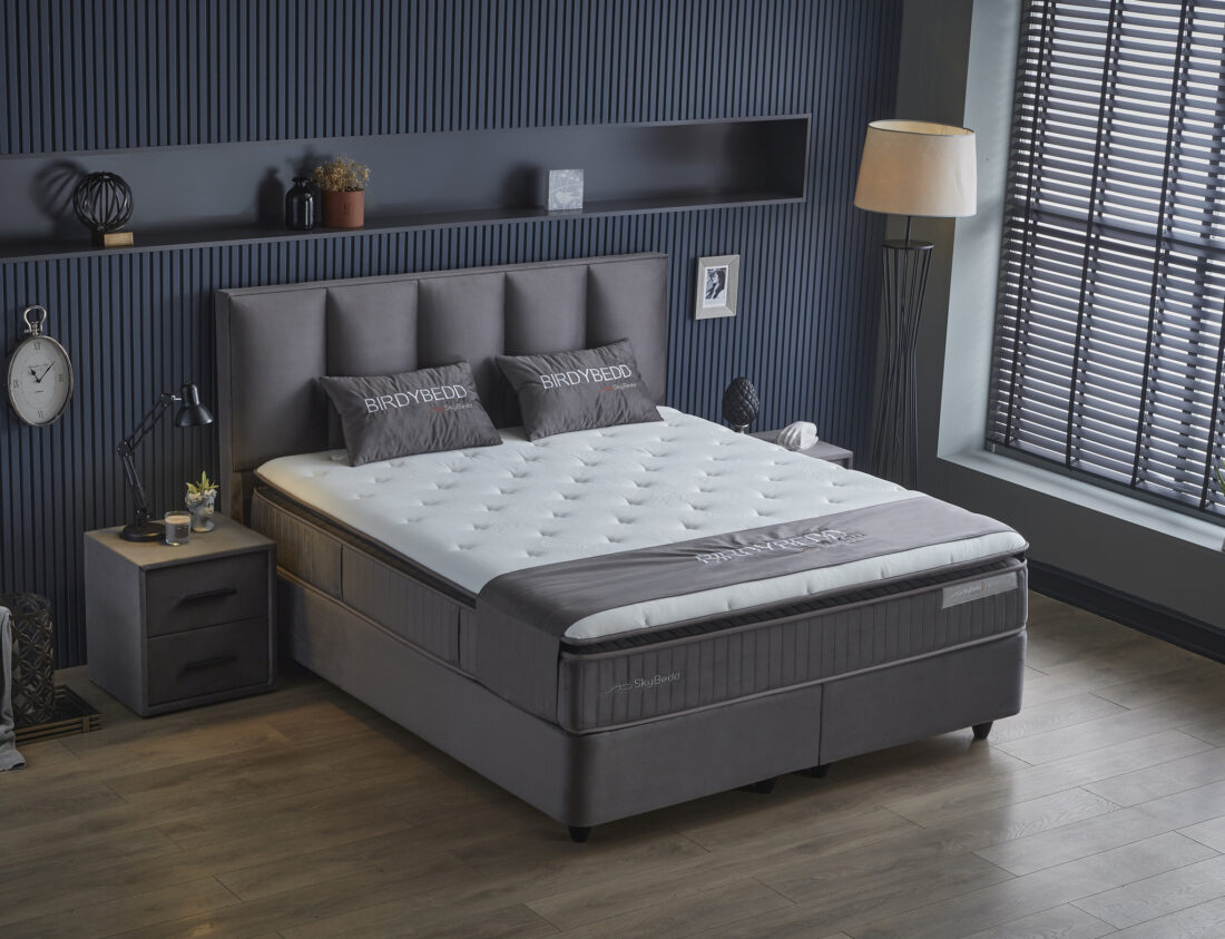 Opbergboxspring Birdybedd 8211 Antraciet 8211 160 215 200 Cm