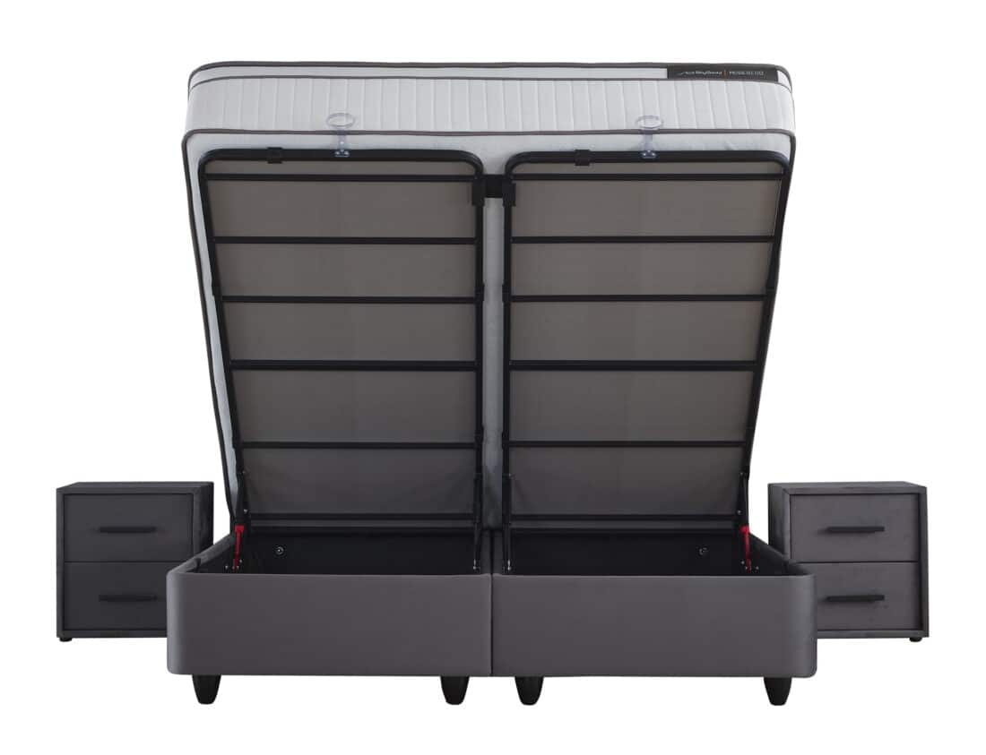 Opbergboxspring Modebedd 8211 Stof Antraciet 8211 160 215 200 Cm Opbergboxspring Modebedd 8211 Stof Antraciet 8211 160 215 200 Cm