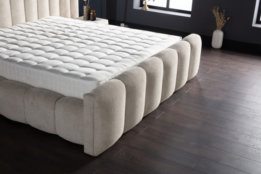 Opbergboxspring Losbedd 8211 Stof Beige 8211 160 215 200 Cm