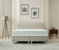 Boxspring Vida - Stof Velvet Beige - 140x200 cm