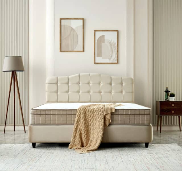 Opbergboxspring Marrakech 8211 Stof Velvet Beige 8211 140 215 200 Cm